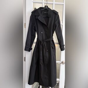 Ralph Lauren Black double-breasted full-length trench coat